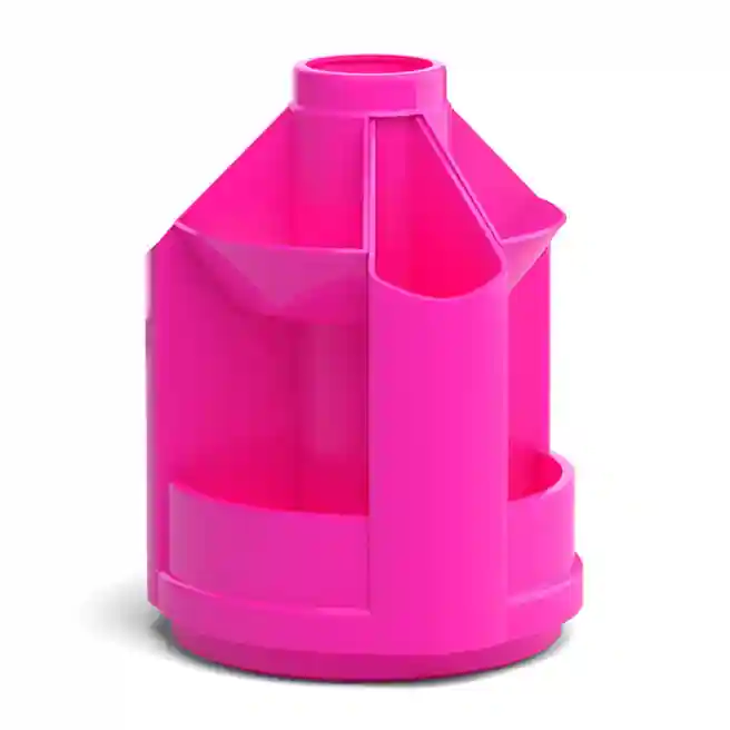 Подставка настольная вращающаяся пластиковая ErichKrause Mini Desk, Neon Solid, розовая