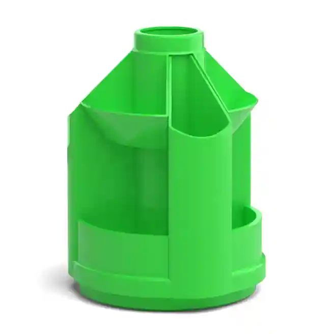 Подставка настольная вращающаяся пластиковая ErichKrause Mini Desk, Neon Solid, зеленая