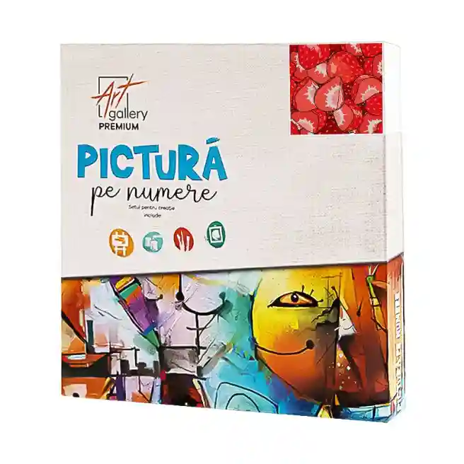 Multă căpșună 20x20 cm, pictură pe numere