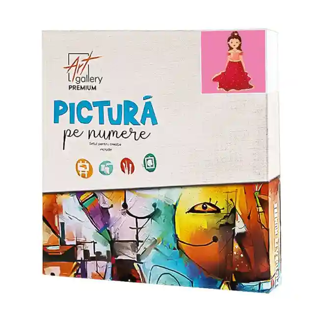 Prințesă 20x20 cm, pictură pe numere