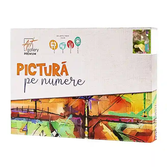 Котенок и утенок 20x30 см, картина по номерам