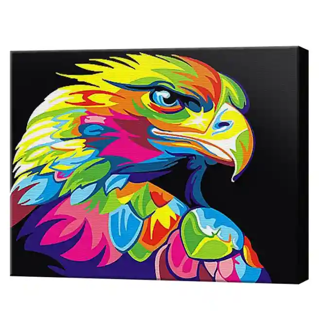 Радужный орел 20x30 см, картина по номерам