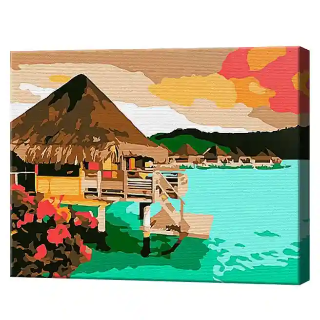 Paradis exotic 20x30 cm, pictură pe numere