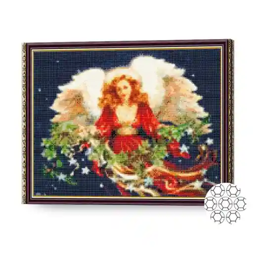 Рождественский ангел, 40x50 см, алмазная мозаика