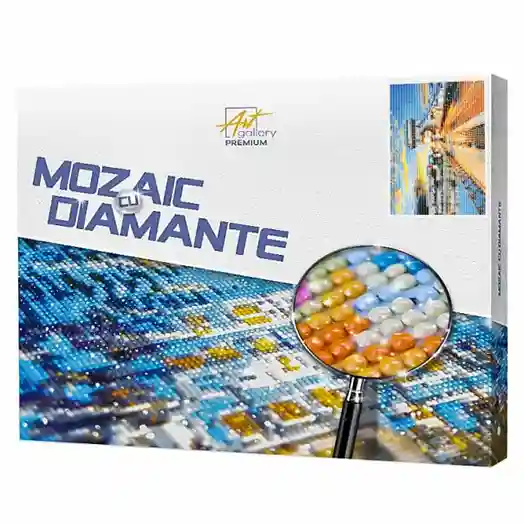 Podul seară, 40x50 cm, mozaic cu diamante