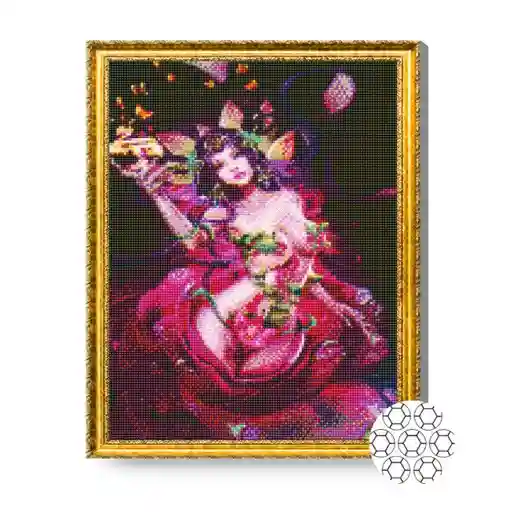 Цветочная фея, 40x50 см, алмазная мозаика
