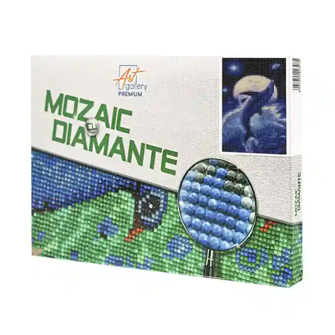 Zborul delfinului, 20x30 cm, mozaic cu diamante