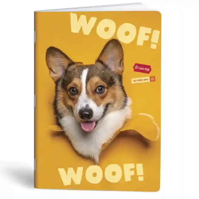 Caiet A4 40 foi pătrățele Mar Mar WOOF assorti