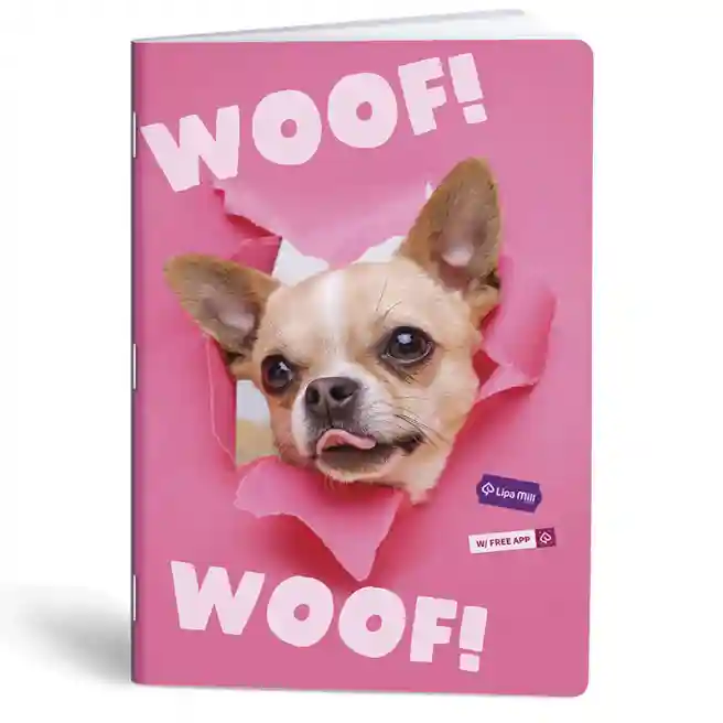 Caiet A4 40 foi pătrățele Mar Mar WOOF assorti