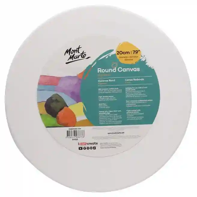 Pânză pe șasiu Signature Round, 20x20 cm, 380 gsm