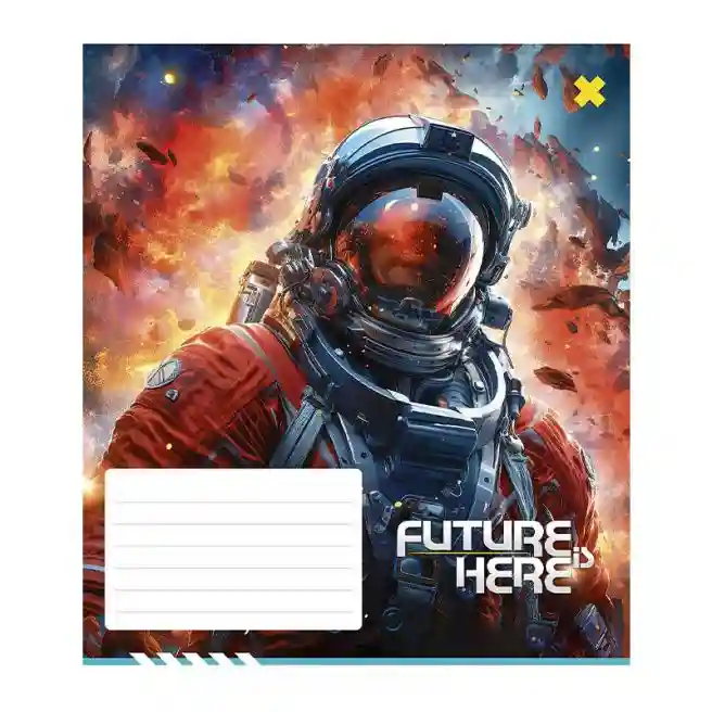 Тетрадь 24 листа, линейка, Школярик Future here