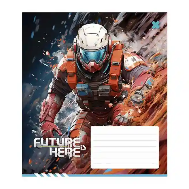 Тетрадь 24 листа, линейка, Школярик Future here