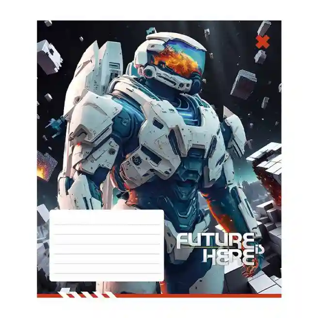 Тетрадь 24 листа, линейка, Школярик Future here