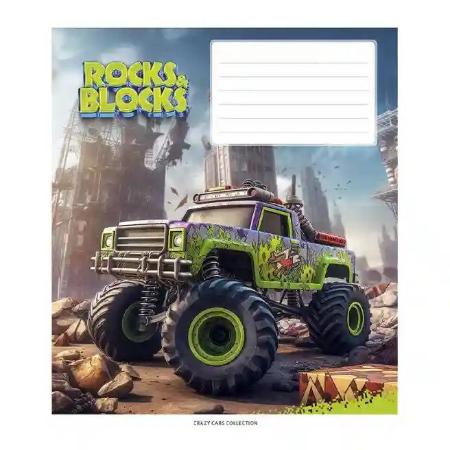 Caiet 12 foi, pătrățele, Star Rocks&Blocks