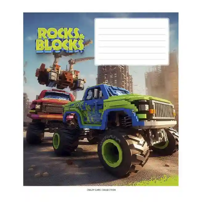 Caiet 12 foi, pătrățele, Star Rocks&Blocks