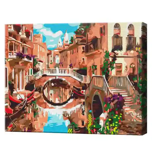 Pod peste canal, 30x40 cm, pictură pe numere