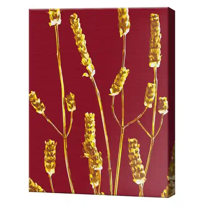 Plantă aurie, 40x50 cm, pictură pe numere