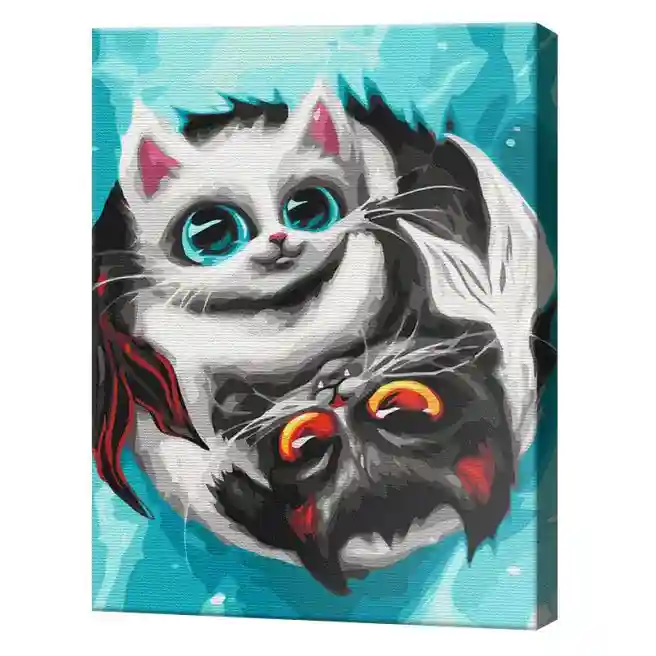 Кошки Рыбы © Марианна Пащук, 40х50 см, картина по номерам