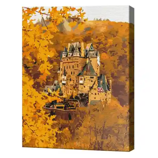 Castelul de toamnă Eltz, 40x50 cm, pictură pe numere