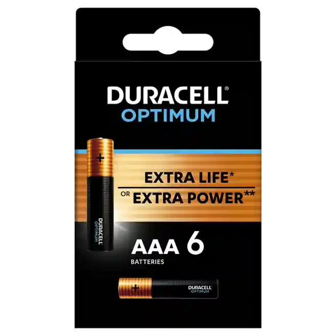 Baterii Duracell AAA Optimum special pack, 6 bucăți