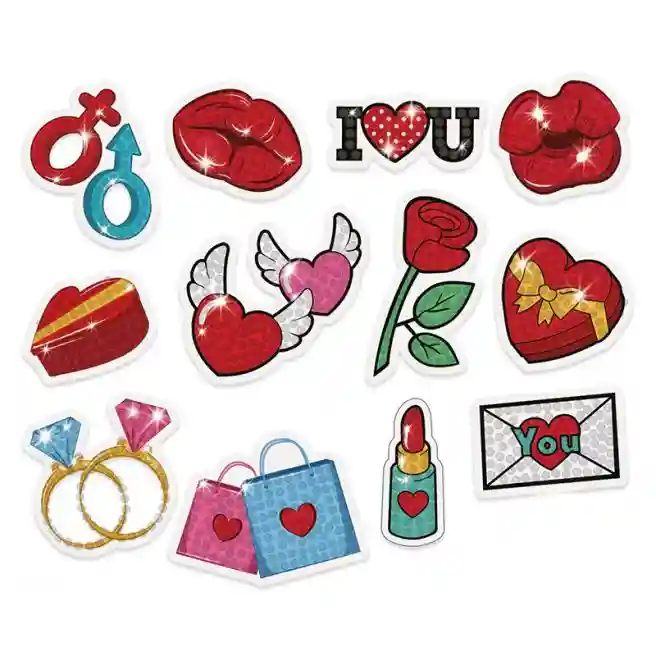 Stickere cu mozaic de cristale LOVE