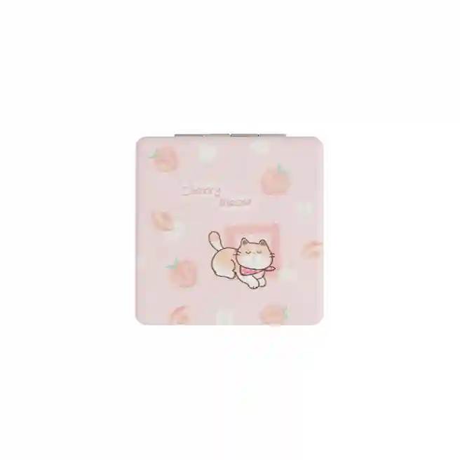 Зеркальце карманное складное MESHU "Peach meow"