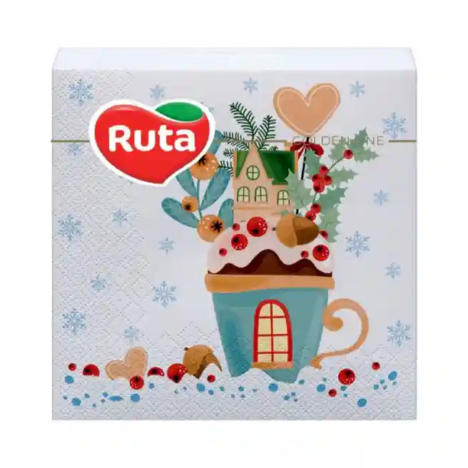 Șervețele de hîrtie 33x33 Cafea anul nou 20 bucăți, 2 straturi mix