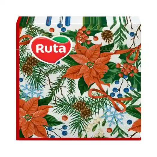 Șervețele de hîrtie 33x33 Flori de crăciun 20 bucăți, 2 straturi mix