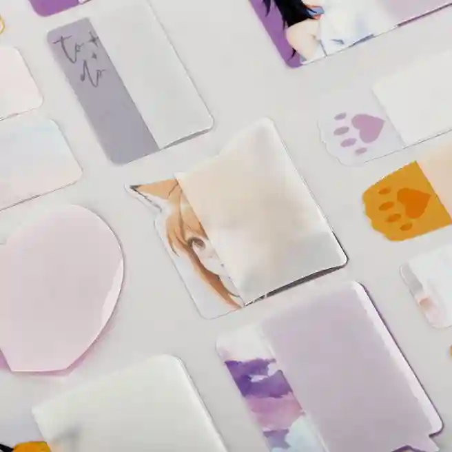Наклейки бумажные для маркировки MESHU "Neko", 11,5х20 см