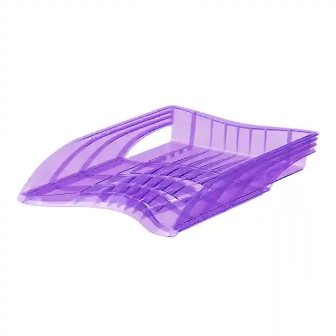 Tavă orizontală pentru hârtie din plastic ErichKrause S-Wing, Standard, liliac
