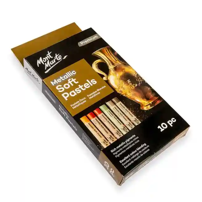 Set pasteluri moi cu efect metalic Premium, 10 bucăți