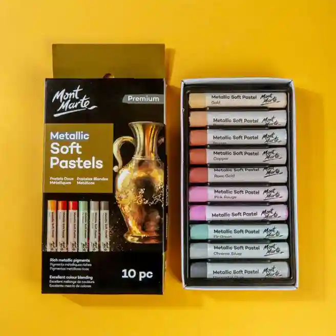 Set pasteluri moi cu efect metalic Premium, 10 bucăți