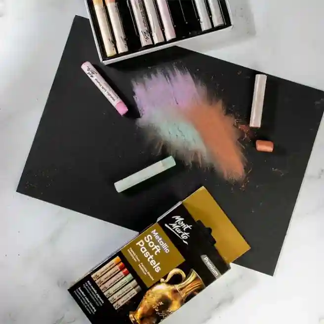 Set pasteluri moi cu efect metalic Premium, 10 bucăți