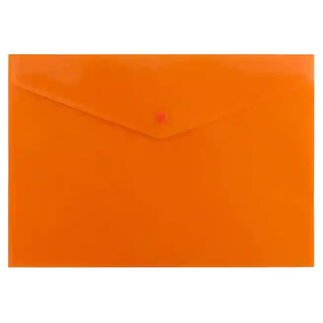 Mapă plic A5+, plastic, lucioasa, cu buton, OfficeLine, portocaliu