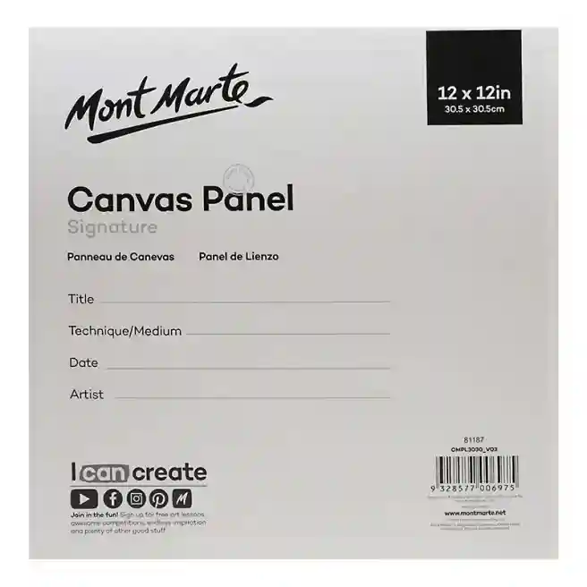 Set pânză pe carton Pkt 2 30.5x30.5 cm, 1 set = 2 bucăți