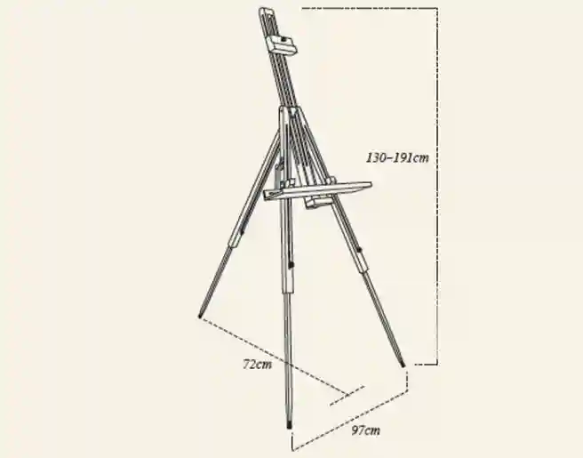 Șevalet Tripod HD fag, 192 cm (120 cm)