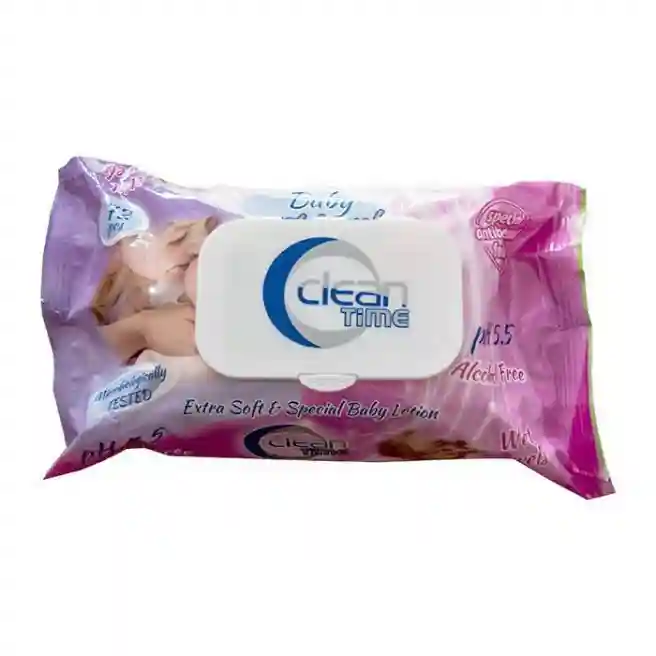 Șervețele umede CleanTime "Fulya Premium", cu capac 120 bucăți