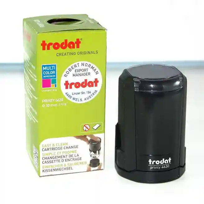 Suport pentru ștampilă rotundă, Trodat R30 mm, neagră