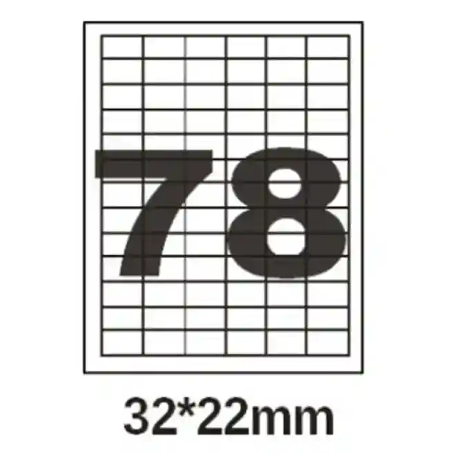 Etichete autoadezive A4, 78 buc, 32*22 mm (100 foi)