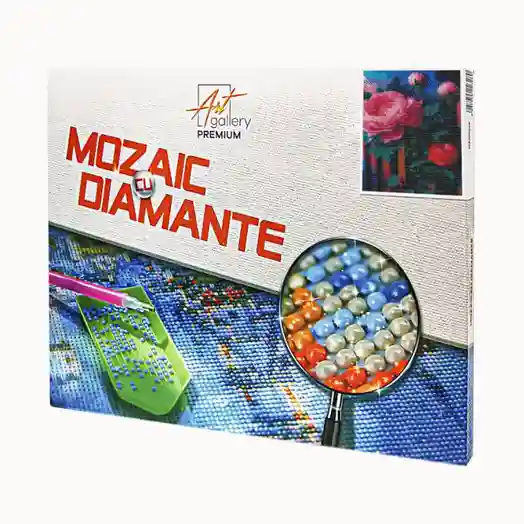 Flori de noapte, 30x40 cm, mozaic cu diamante