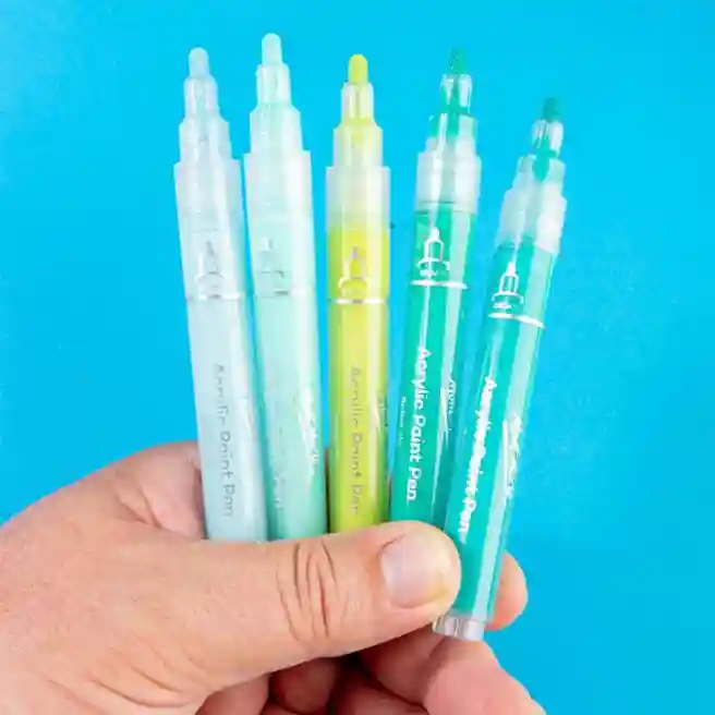 Set markere acrilice Signature, vârf 3 mm, casetă din plastic, 24 bucăți