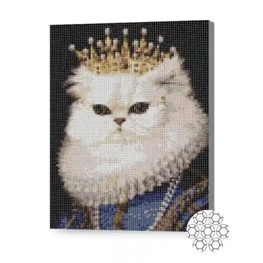 Motan regal, 30x40 cm, mozaic cu diamante