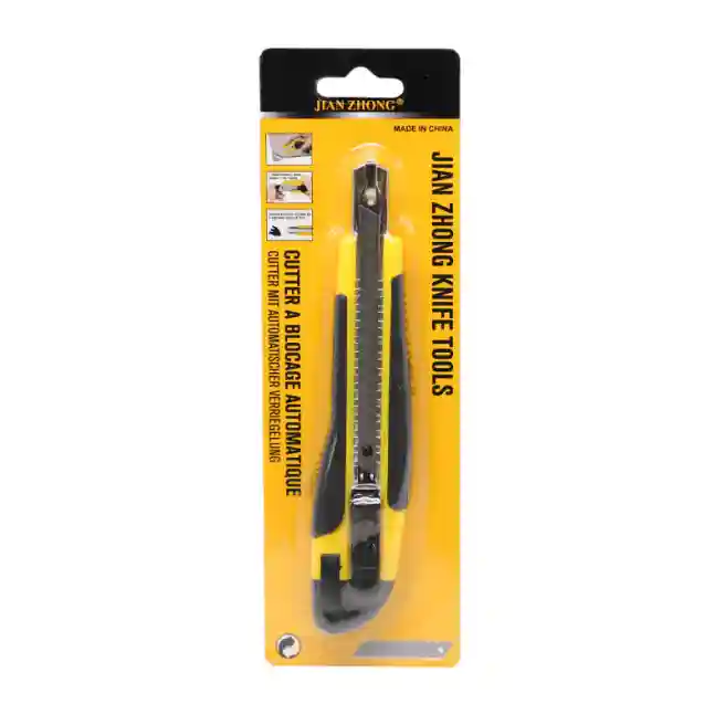 Cuțit 9 mm, cu miner întărit și ghid de metal, blister