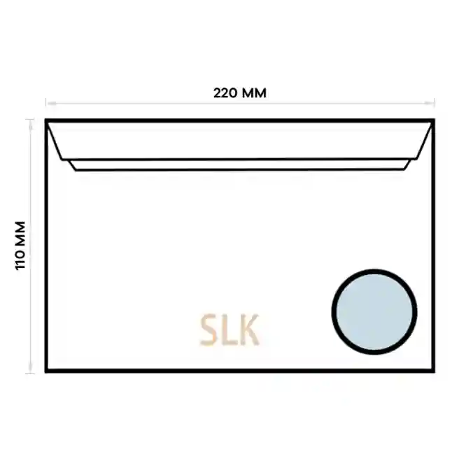 Plic DL SLK (110*220), color, albastru deschis pastelat