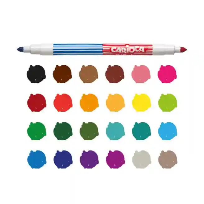 Set carioci Carioca BiColor, 6 culori