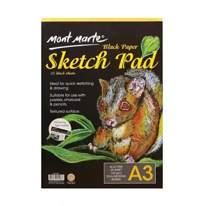 Альбом для зарисовок SketchPad А3, 25 листов, чёрный