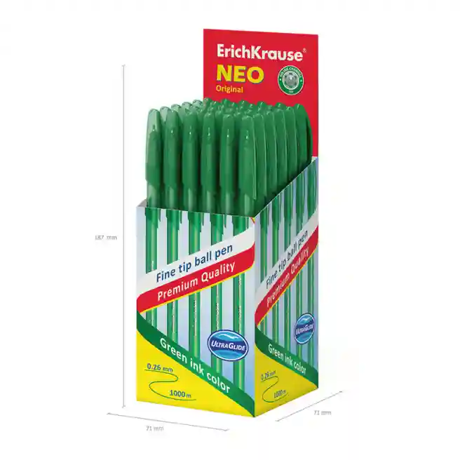 Pix cu bila ErichKrause 0,7 mm Neo Original, verde