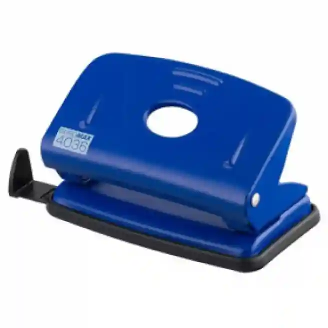 Perforator Buromax 4036-02 metal, până la 10 foi, albastru