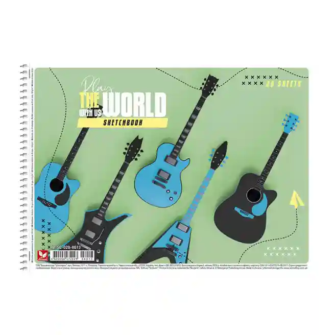 Альбом для рисования на спирали A4 PLAY THE WORLD, 20 листов, 120 г/м2