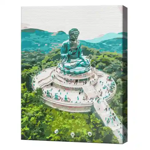 Marele Buddha Tian Tan, 30x40 cm, pictură pe numere